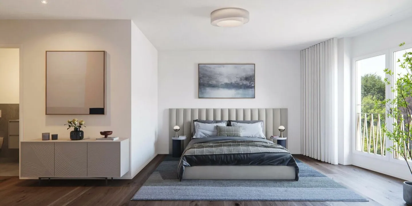 Dernier appartement en attique neuf à Kreuzlingen - Appartement neuf de 5,5 pièces avec terrasse sud et nord - Photo 4 sur 6