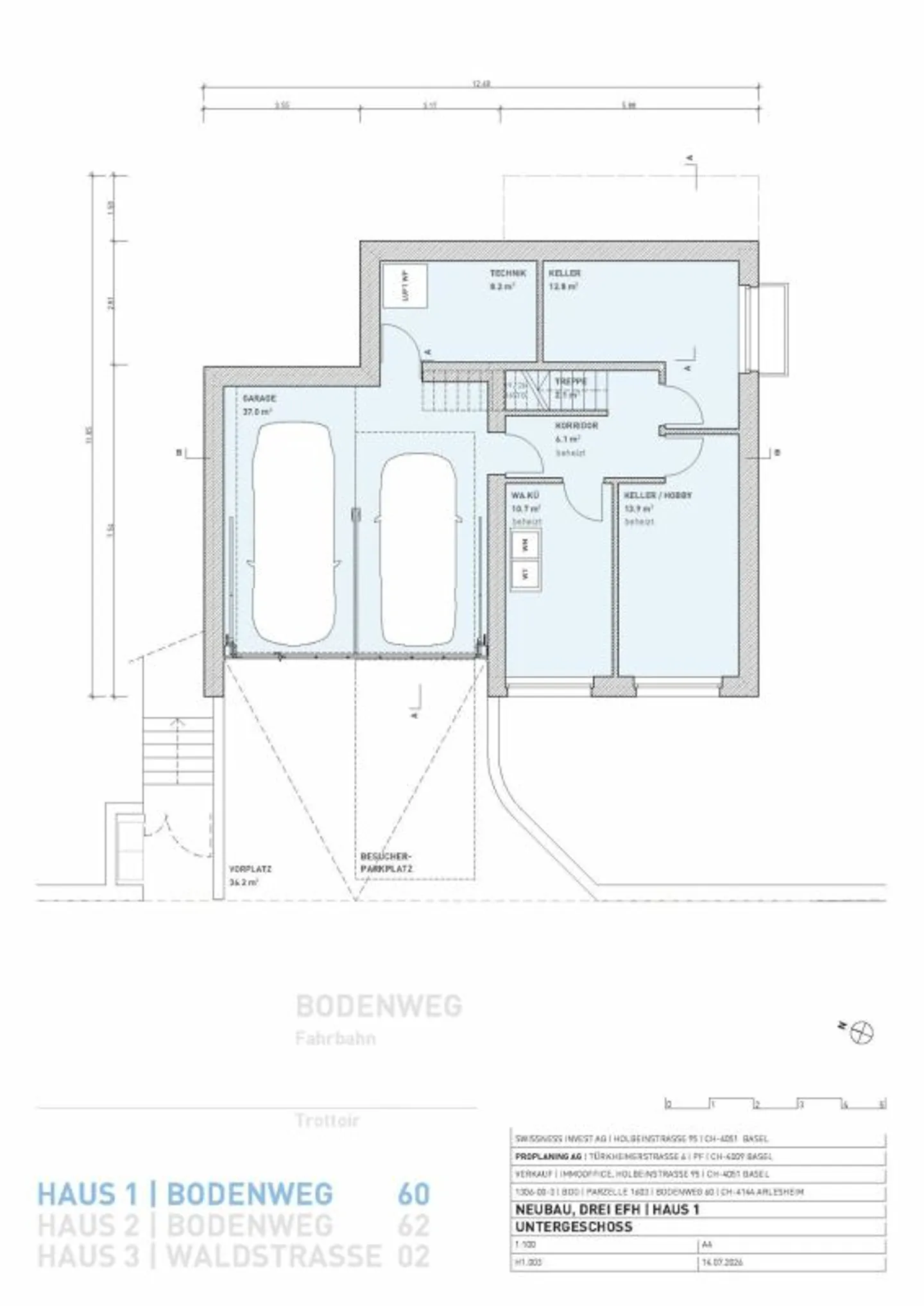 Wohnen mit Weitblick in Arlesheim!- Freistehendes Einfamilienhaus, Haus Nr. 1 - Photo 12 sur 13