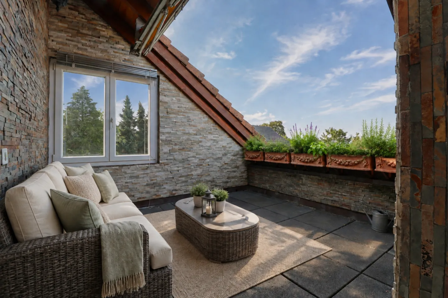 Vivre sur deux niveaux - Maisonette de 4½ pièces avec cheminée, sauna et balcon ensoleillé - Photo 5 sur 12