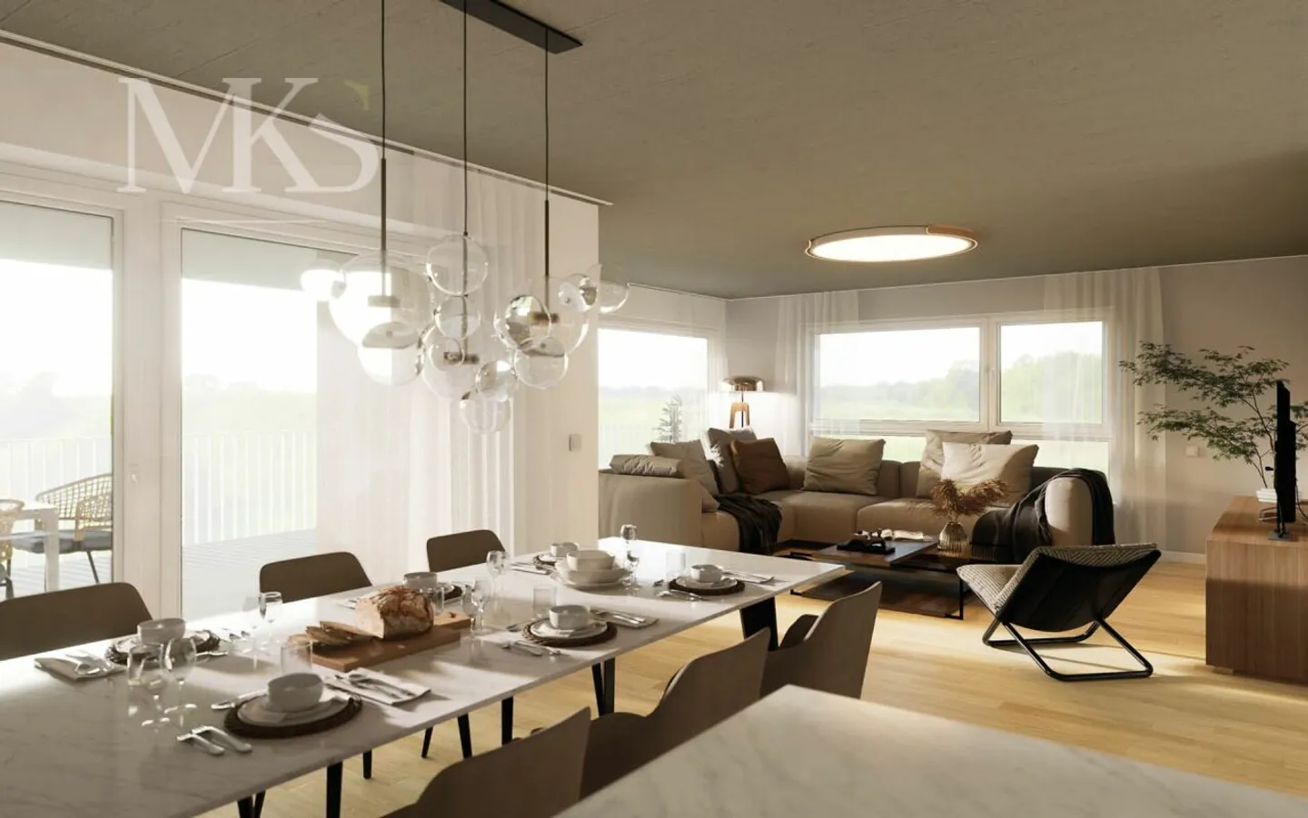 Appartement spacieux de 5,5 pièces dans le nouveau bâtiment à Visp (140 m2 avec 34 m2 de balcon) - Photo 6 sur 13