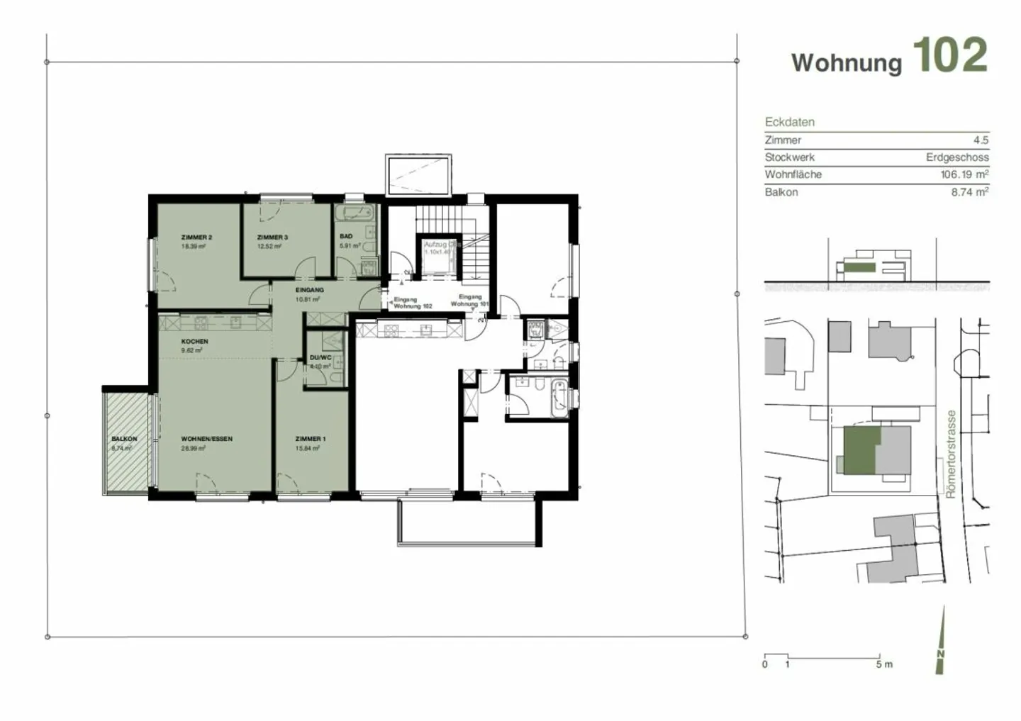Urban living, relaxed living: modern 4.5 room condominium on the 1st floor - Photo 2 of 13