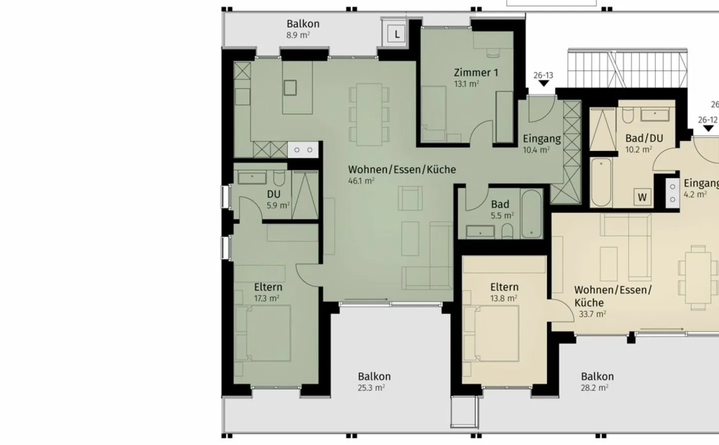 Modernes 3.5-Zimmer-Apartment - Foto 10 von 12