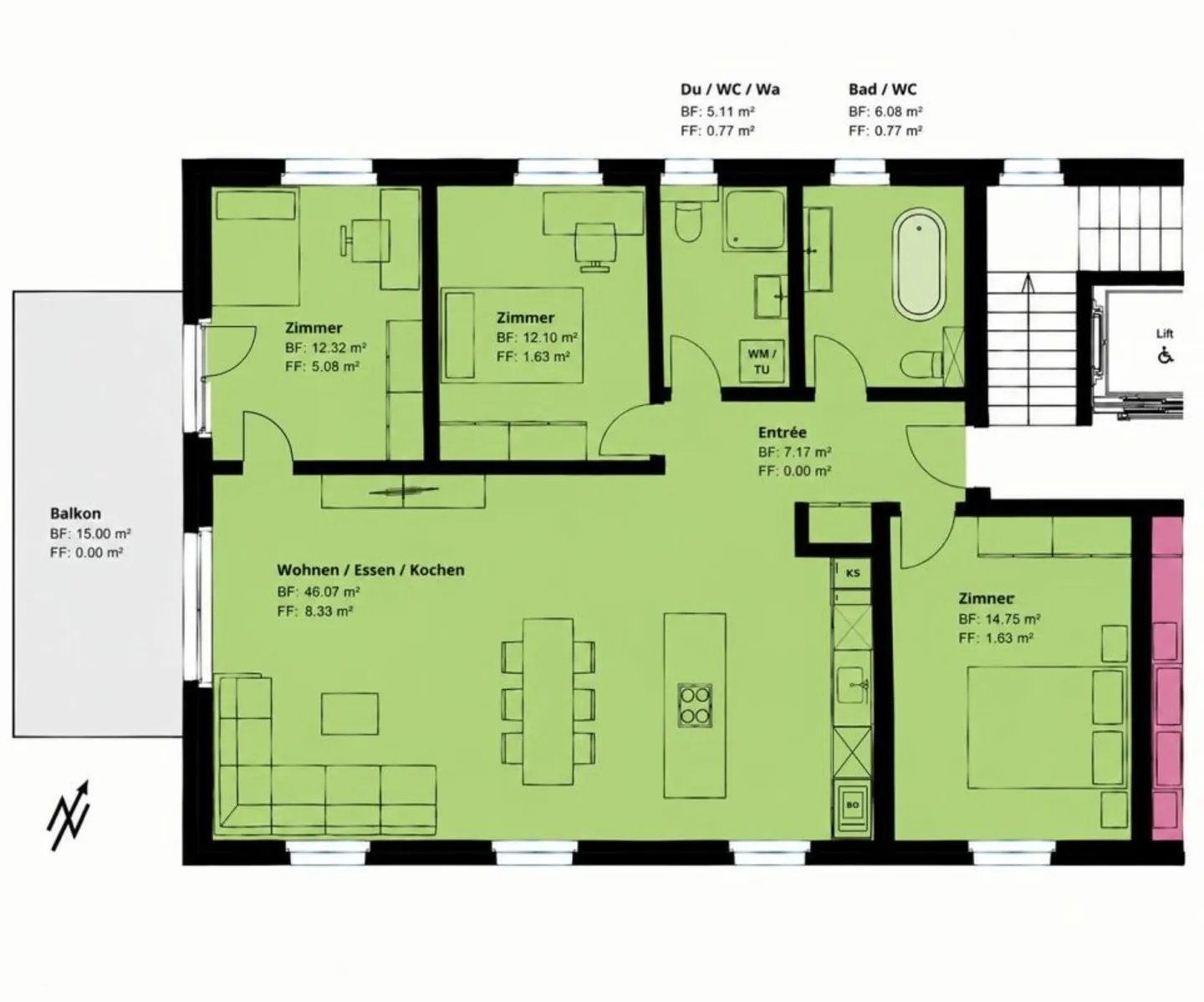 Modernes Apartment im Grünen - Foto 12 von 12