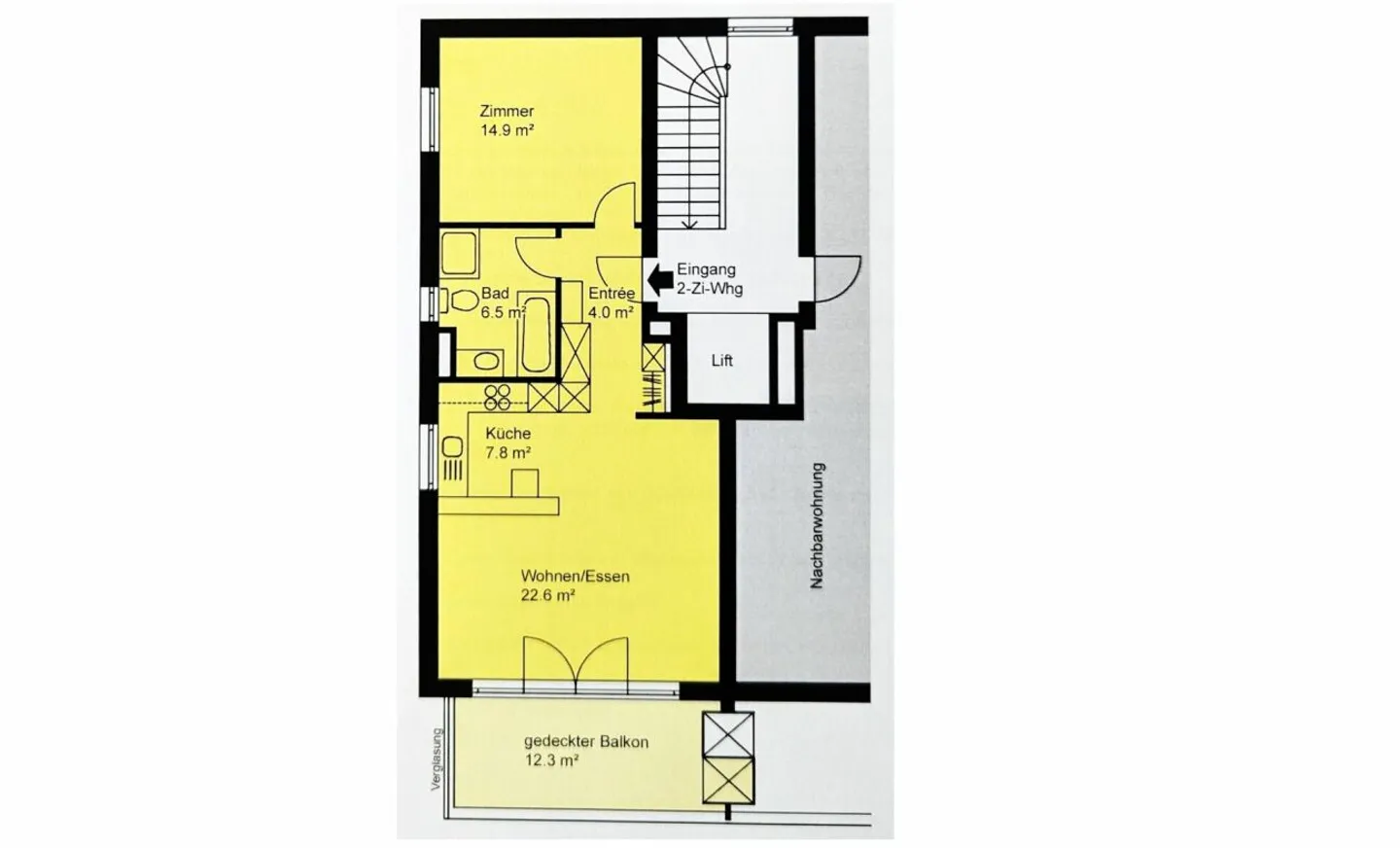 Helle 2.5-Zimmerwohnung an zentrumsnaher Lage - Foto 1 von 1