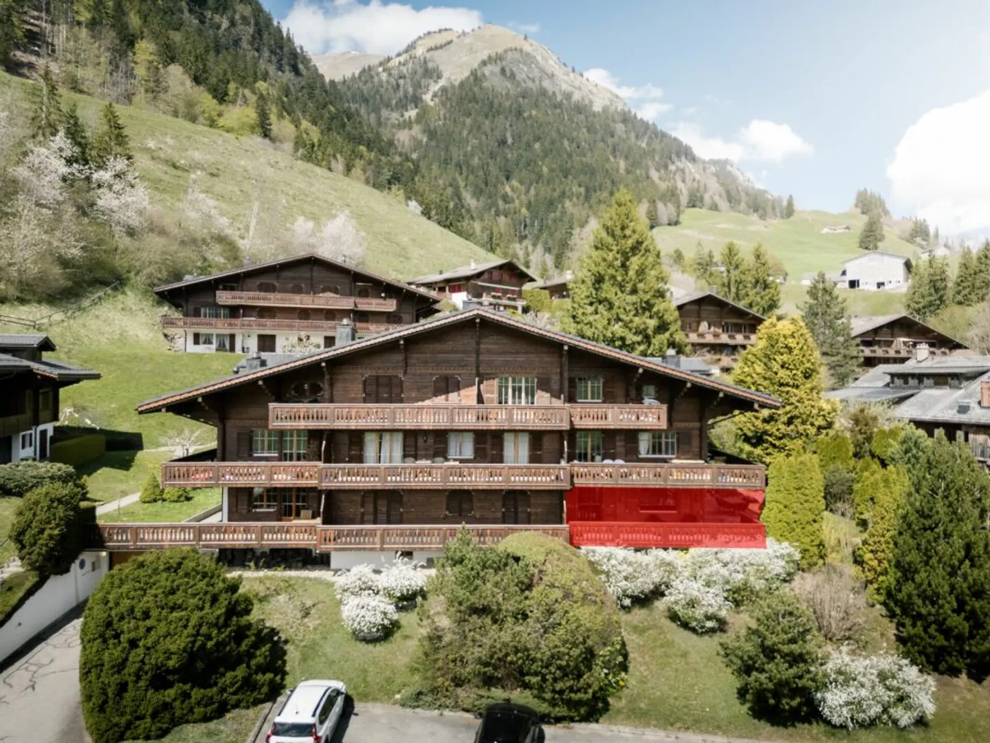4.5-Zimmerwohnung mit Garten in Château d'Oex - Foto 1 von 13