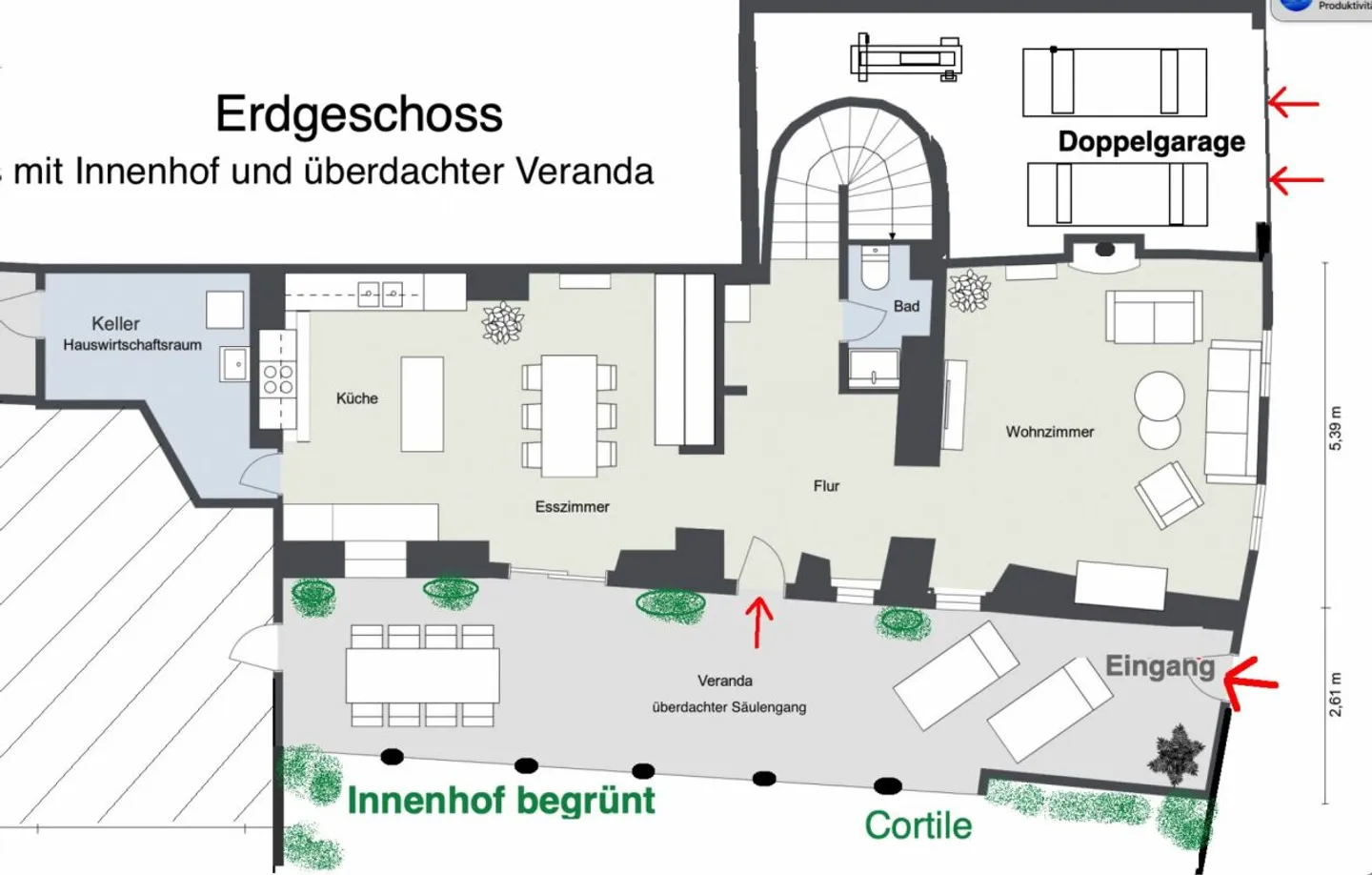 Privacy esclusiva in un Palazzo di villaggio con cortile mediterraneo e doppio garage vicino a Lugano - Foto 7 di 13