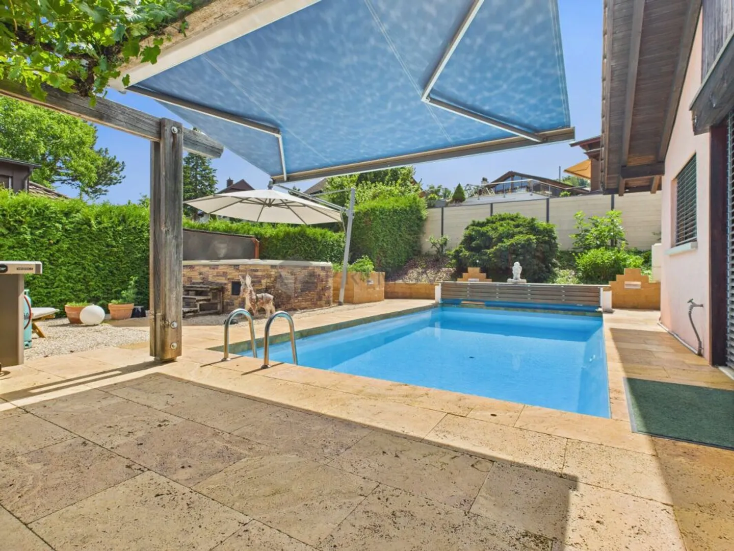 Above the Clouds! Mediterranean Gem with Alpine Panorama and Pool Landscape - Photo 1 of 13