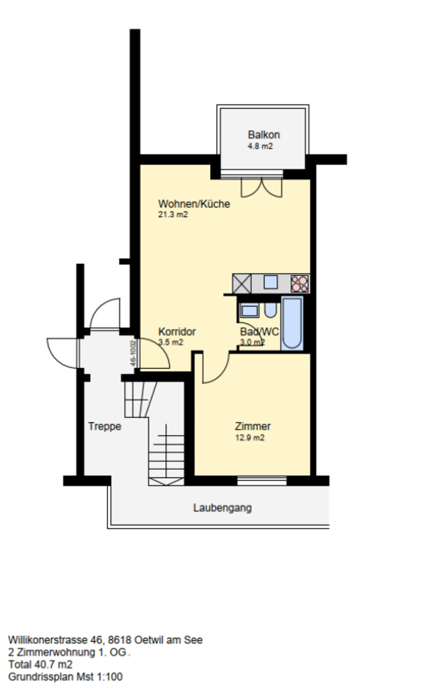Schöne 2.5-Zimmer-Wohnung an ruhiger Lage - Foto 8 di 8
