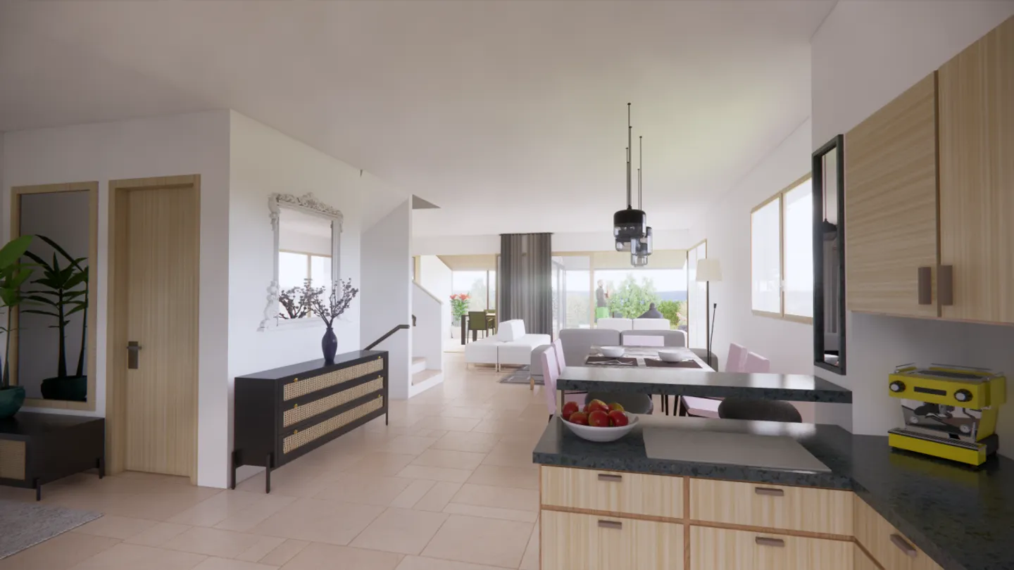 Promotion Residence du Moulin, Bernex - Village House A01 Bathed in Light and Beautiful Living Spaces in a Calm and Residential Setting in the Countryside - Photo 3 of 6