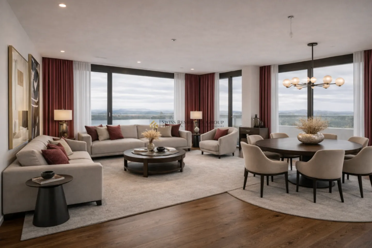 Exclusive 5.5-room apartment on the 33rd floor of the West Towers Three Point - Photo 2 of 11