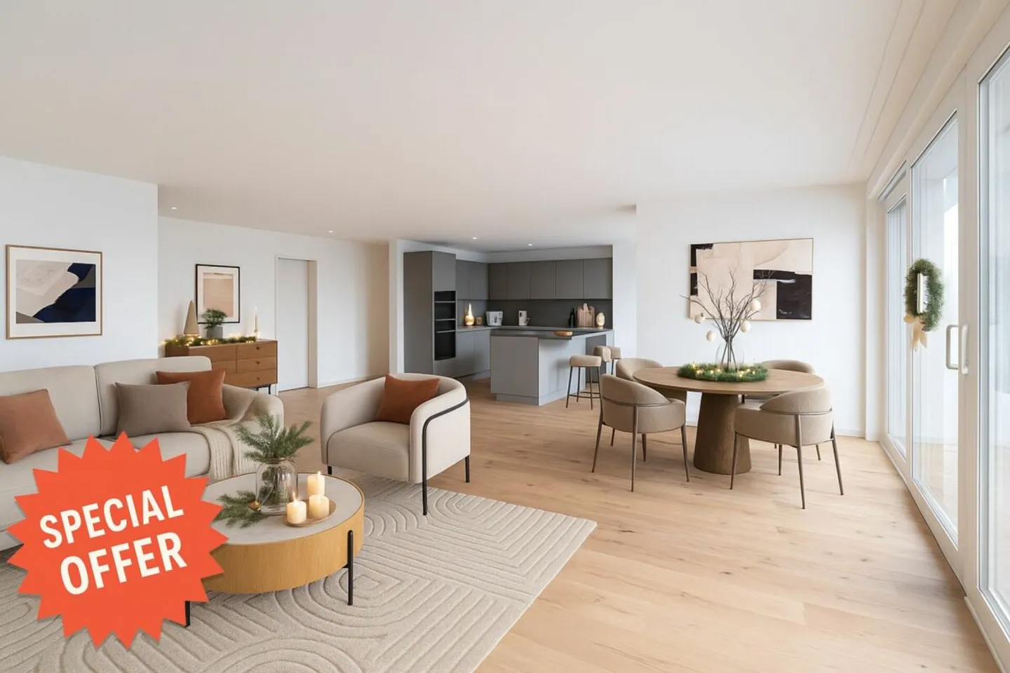 SPECIAL OFFER - Exclusive Living in the Tax-Friendly Seengen - 4½ Room Terrace Ground Floor Apartment - Photo 1 of 10