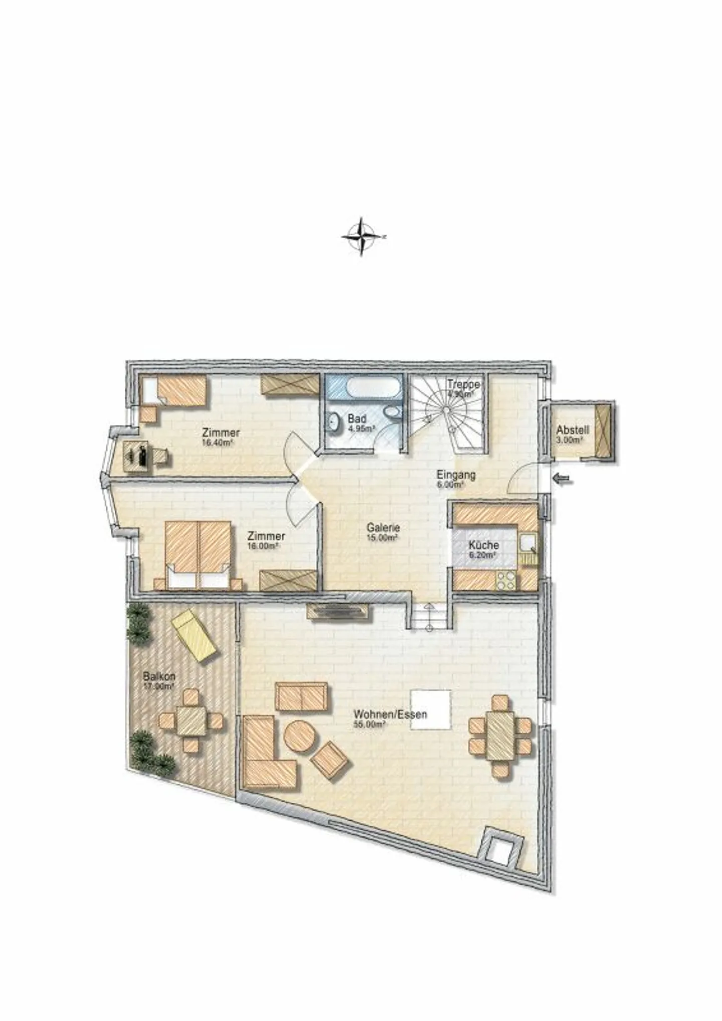 Vivre avec une vue - Maison de rangée de 7,5 pièces en bout de rangée directement adjacente à la zone agricole - Photo 9 sur 10