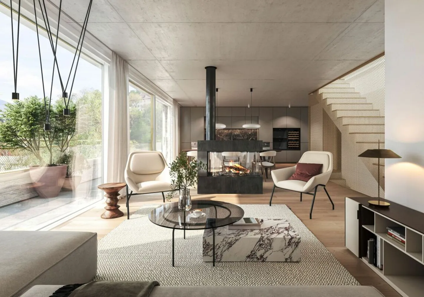 Newly built 5.5-room penthouse apartment with unique terrace - Photo 1 of 3