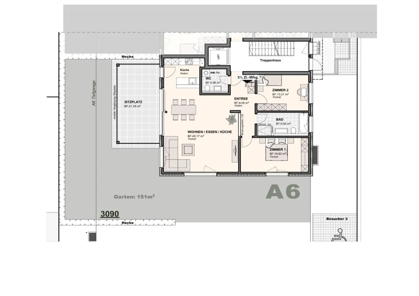 Geräumige Gartenwohnung - Foto 9 von 9
