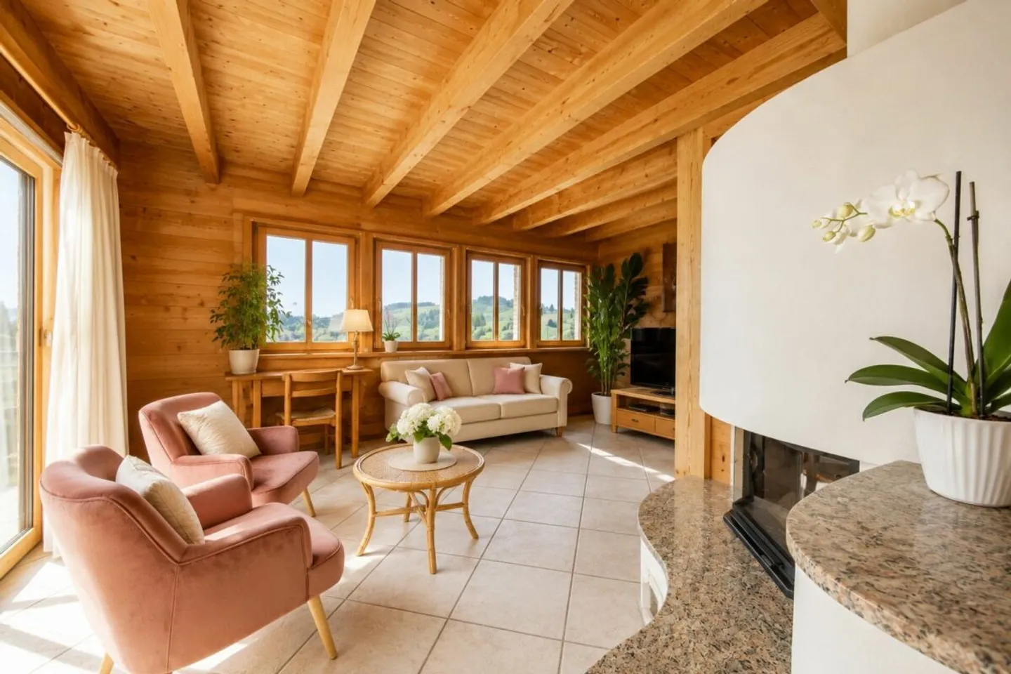 Einzigartiges Vollholzhaus mit Bergsicht - Foto 8 von 13