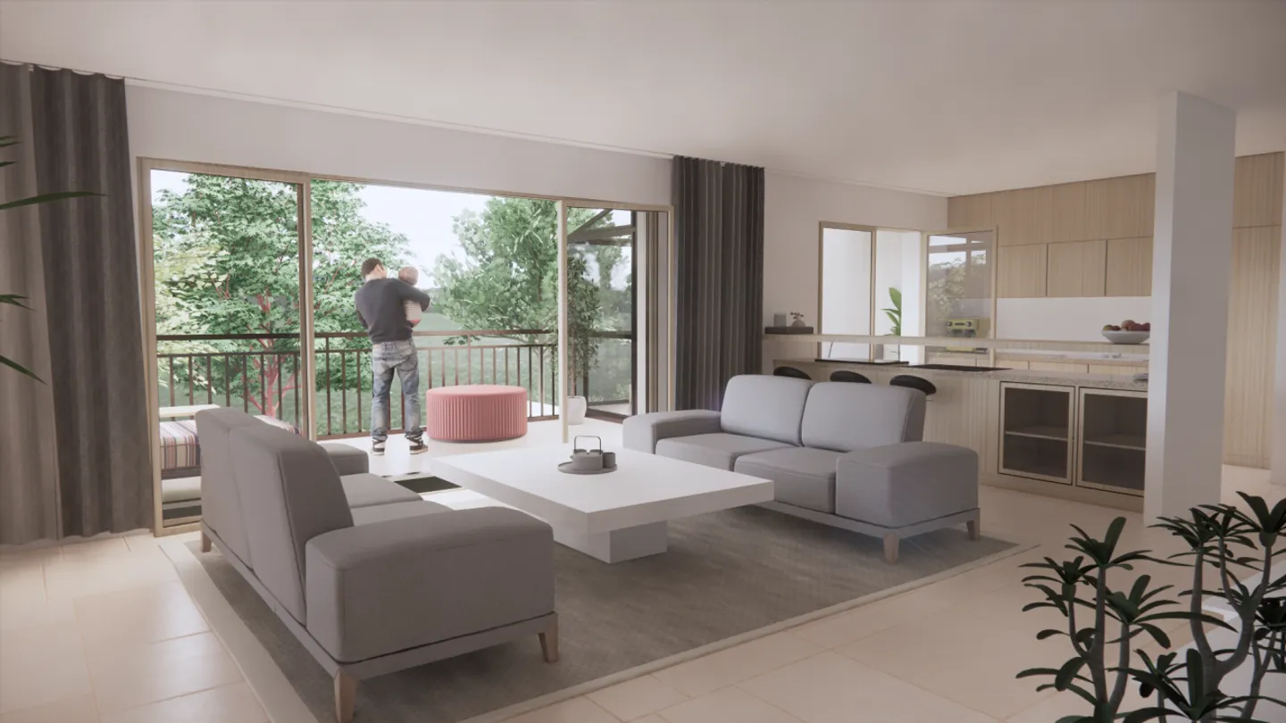 Promotion Résidence du Moulin, Bernex - Appartement B12 au 1er étage dans une cadre résidentiel et calme en campagne - Photo 2 sur 4