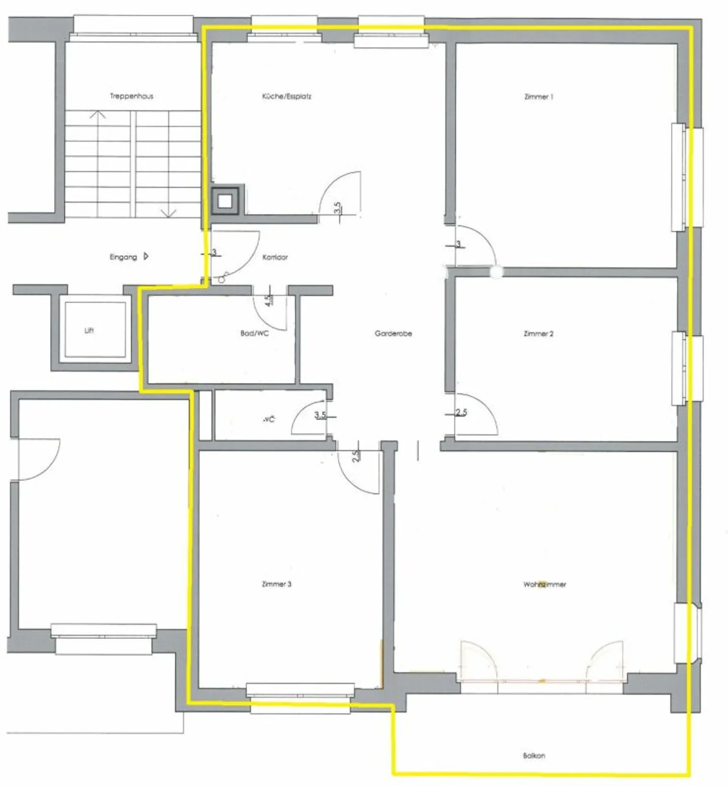 Renovierte 4.5-Zimmerwohnung - Foto 6 von 6