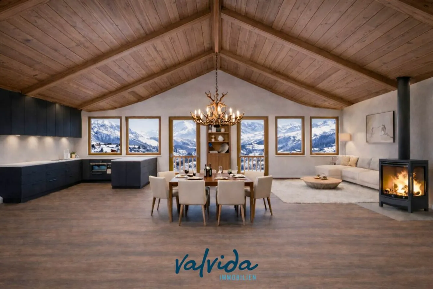 Appartamento attico da sogno di 4,5 stanze in un nuovo edificio in legno naturale a Leukerbad - Foto 1 di 8