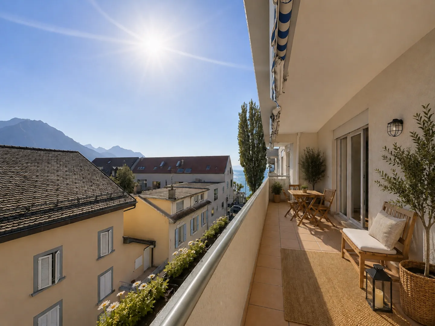 Bellissimo e spazioso appartamento di 3,5 locali con magnifica vista sulle Dents-du-Midi e sul lago. - Foto 1 di 9