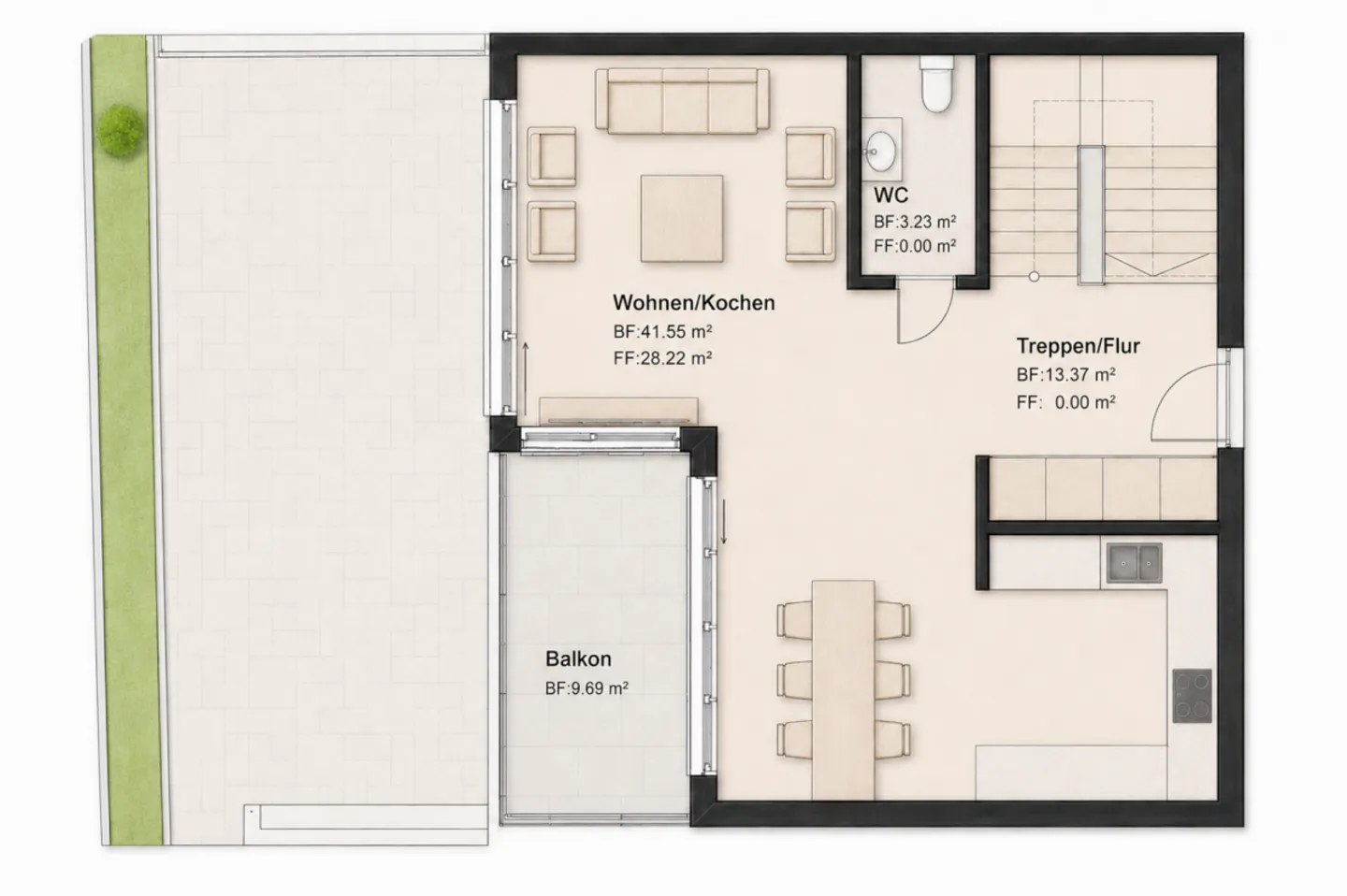 Modernes Doppeleinfamilienhaus in Balterswil - Foto 10 von 12