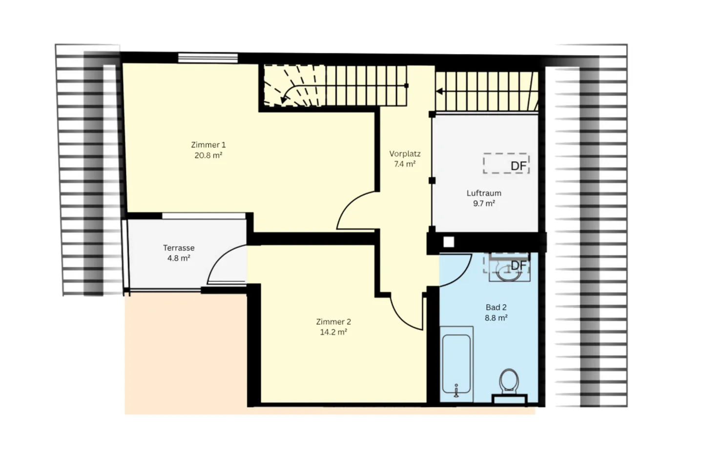 Dreigeschossige Maisonette mit Terrasse, Licht &amp; Struktur - Foto 3 di 4