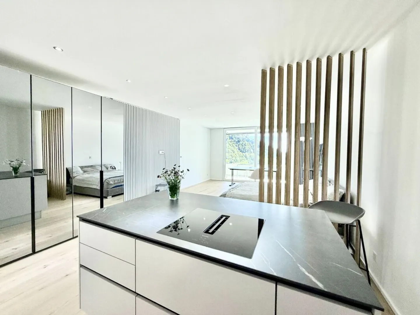 Completely renovated and high-quality modernized 1.5-room apartment with a magnificent view - Photo 1 of 13