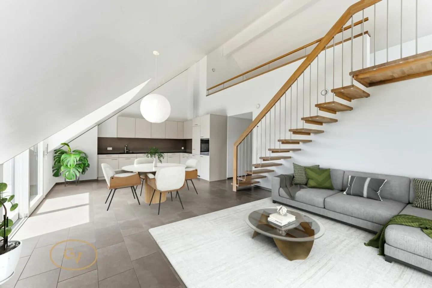 Appartamento duplex luminoso con galleria, vista panoramica e sole serale - Foto 5 di 13