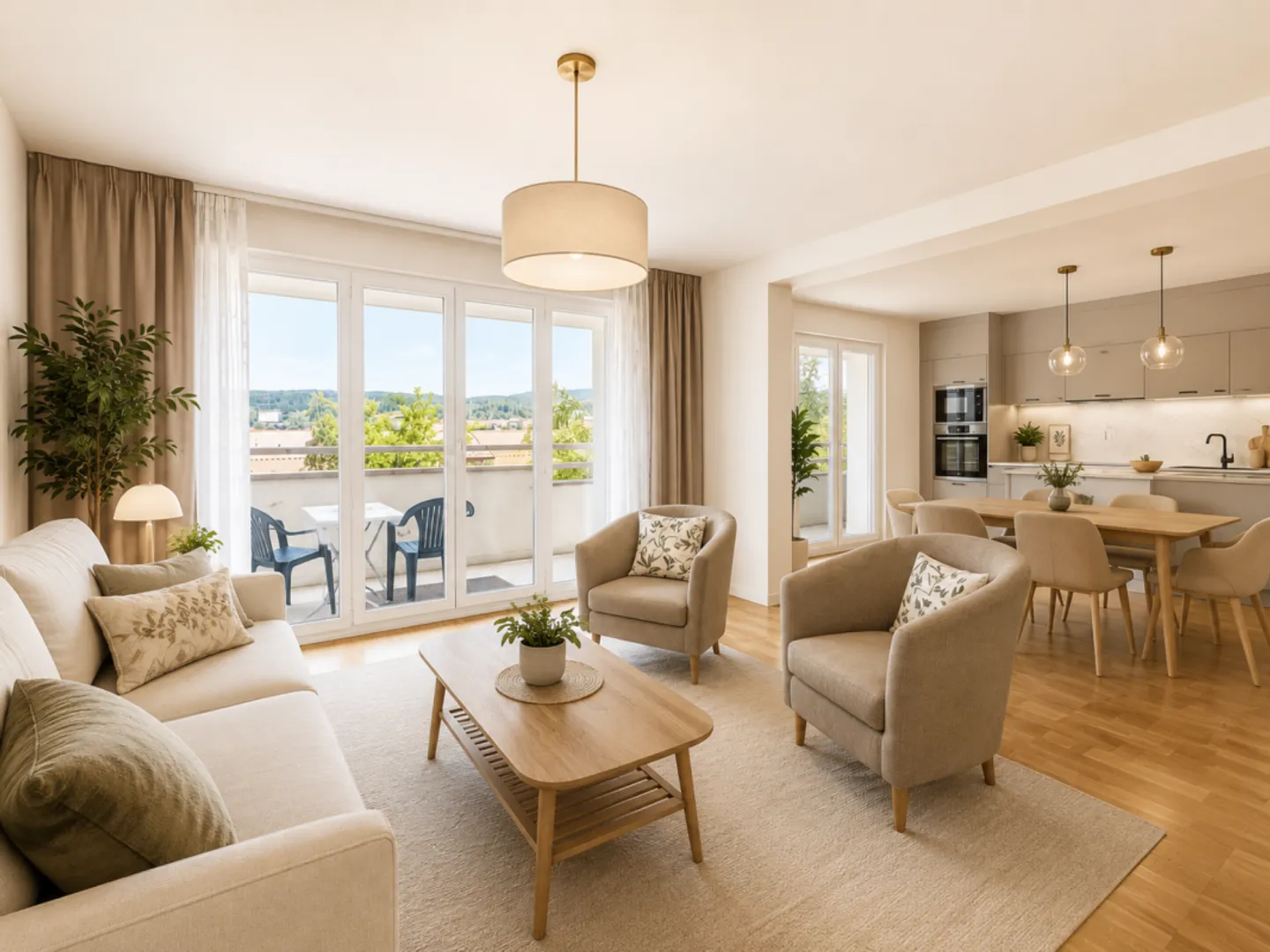 Bright 5-room apartment with balcony - Photo 3 of 13