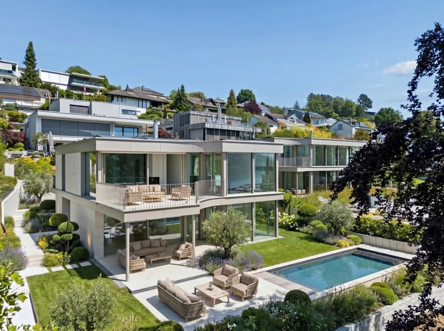 Villa neuve exclusive avec piscine et vue sur le lac - Photo 1 sur 13