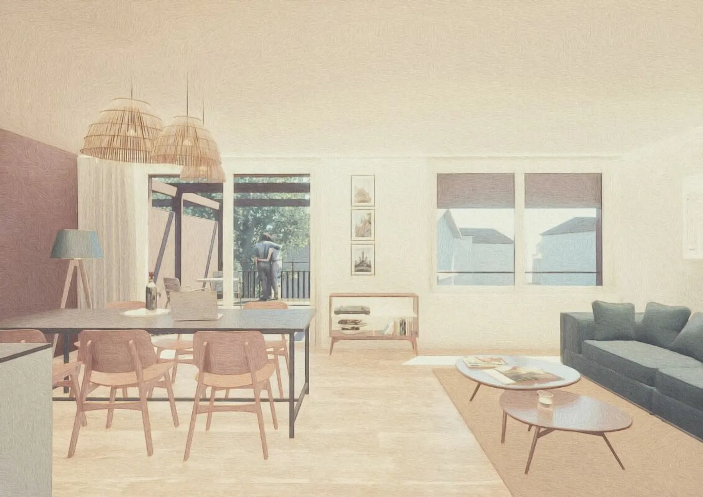 Modern Row House with Terrace - Photo 4 of 5