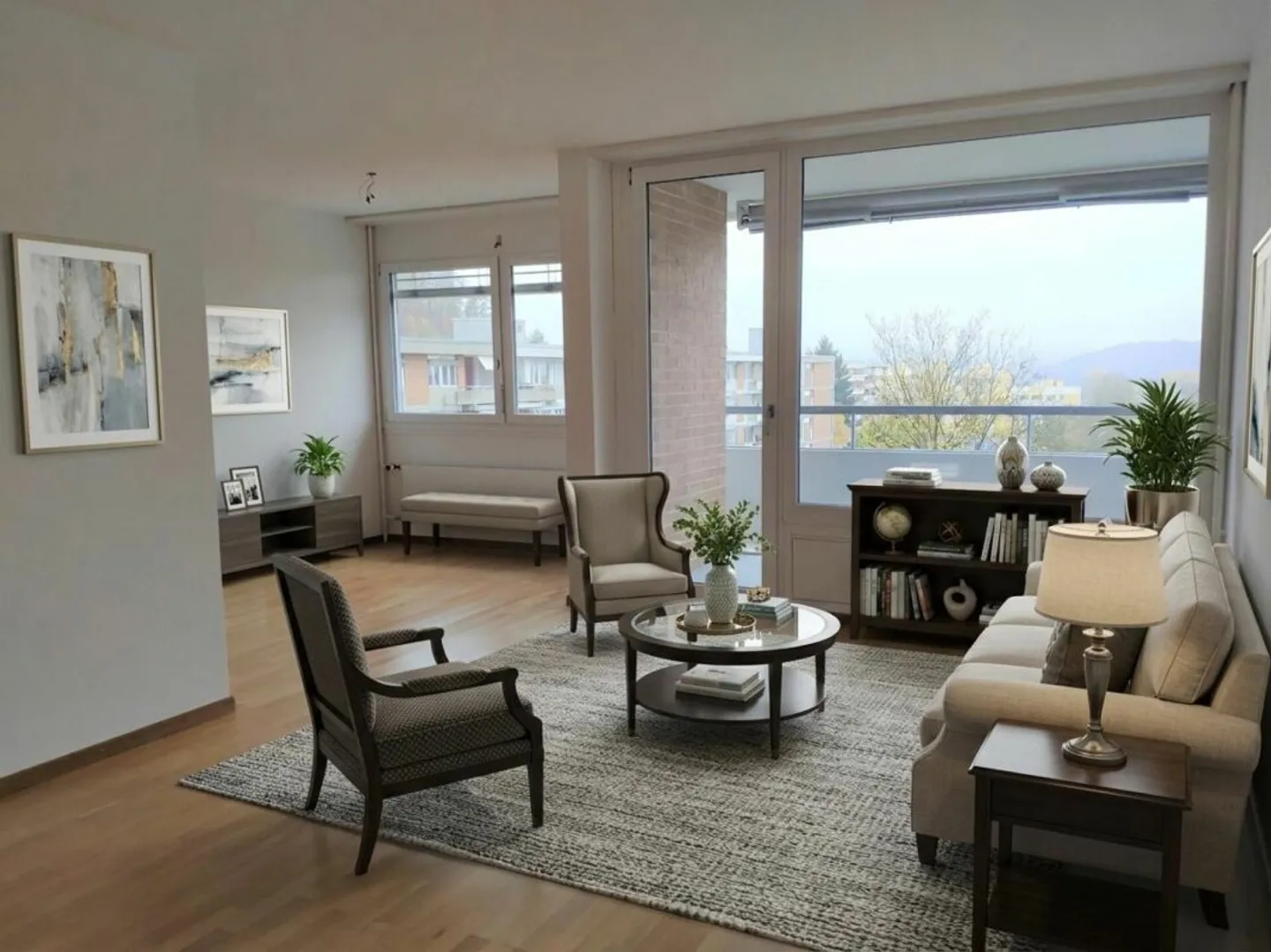 Partially renovated 4.5-room apartment on the 6th floor in Ittigen with washing tower - Photo 7 of 9