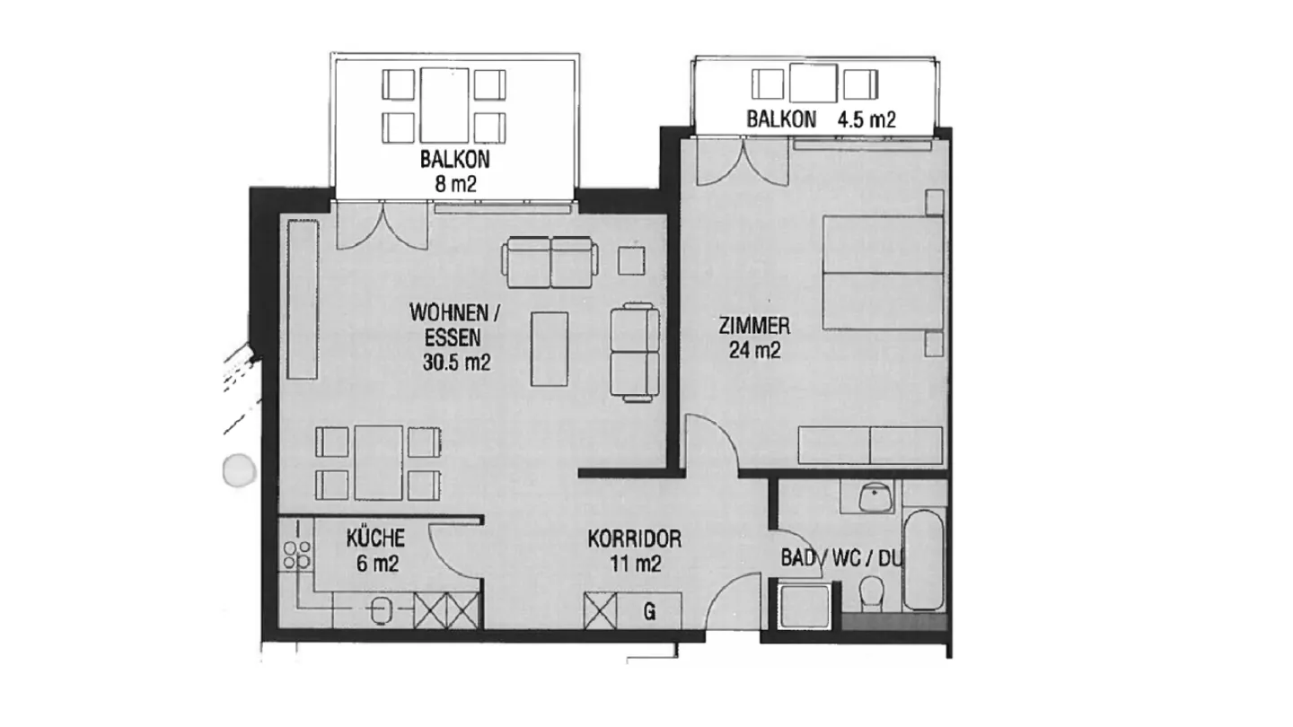 Incantevole appartamento di 2.5 locali a Sonnenplatz con vista sulle montagne - Foto 7 di 7