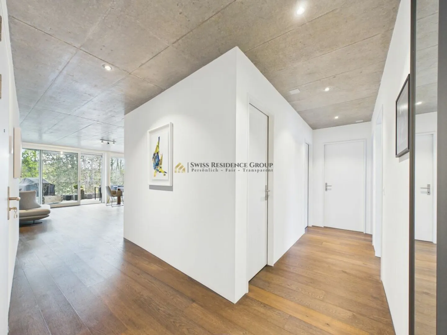 Appartamento panoramico di design luminoso con vista sul parco, terrazza e architettura moderna a Basilea - Foto 8 di 13