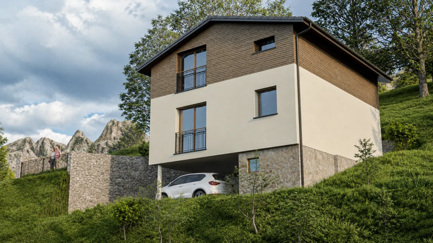 Villa indipendente nuova a Collombey-Muraz (Les Neyres) - Foto 1 di 13