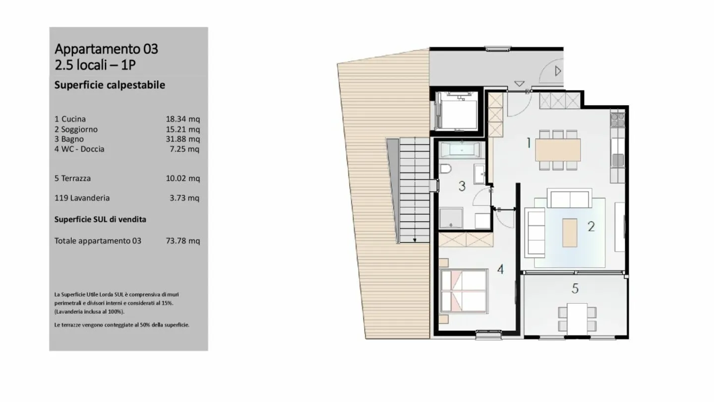 NUOVI APPARTAMENTI 2.5 LOCALI IN CENTRO - Photo 6 of 10