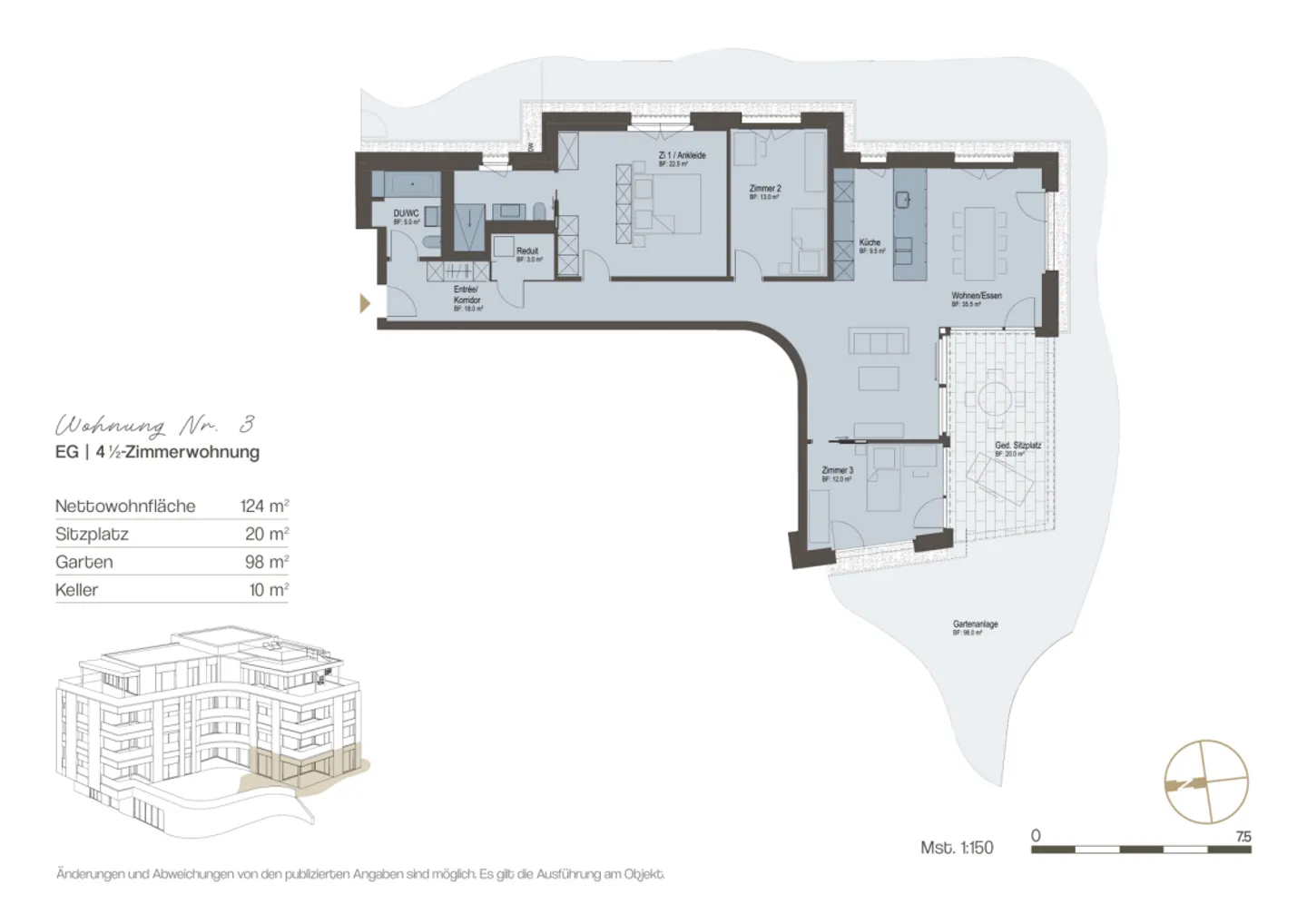 «Felice» Vitznau - Appartement de jardin de 4½ pièces avec un espace extérieur généreux - Photo 2 sur 2