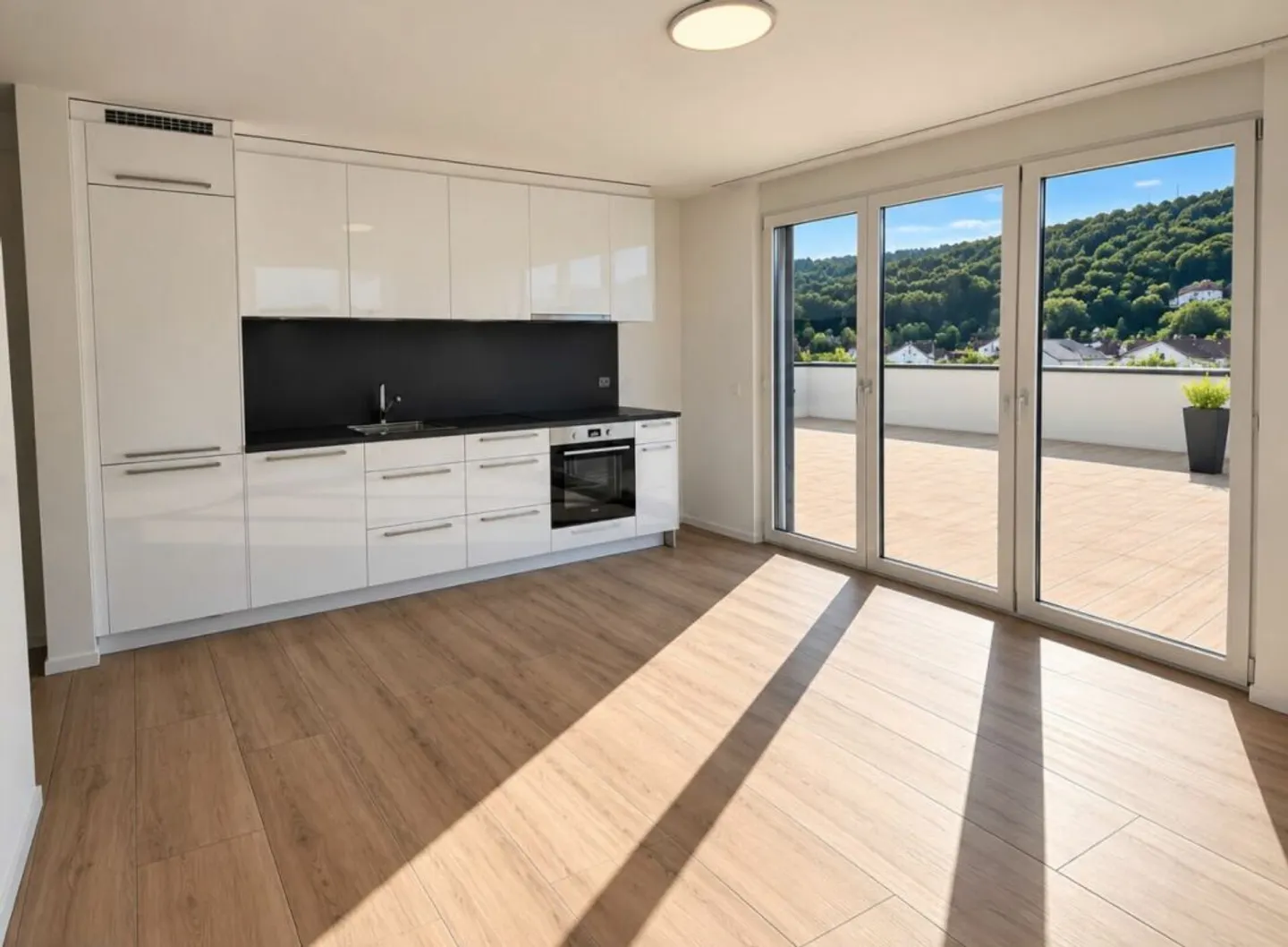 Appartement penthouse 2.5 pièces dans un NOUVEAU BÂTIMENT avec grande terrasse de 52 m², seconde location - Photo 2 sur 10