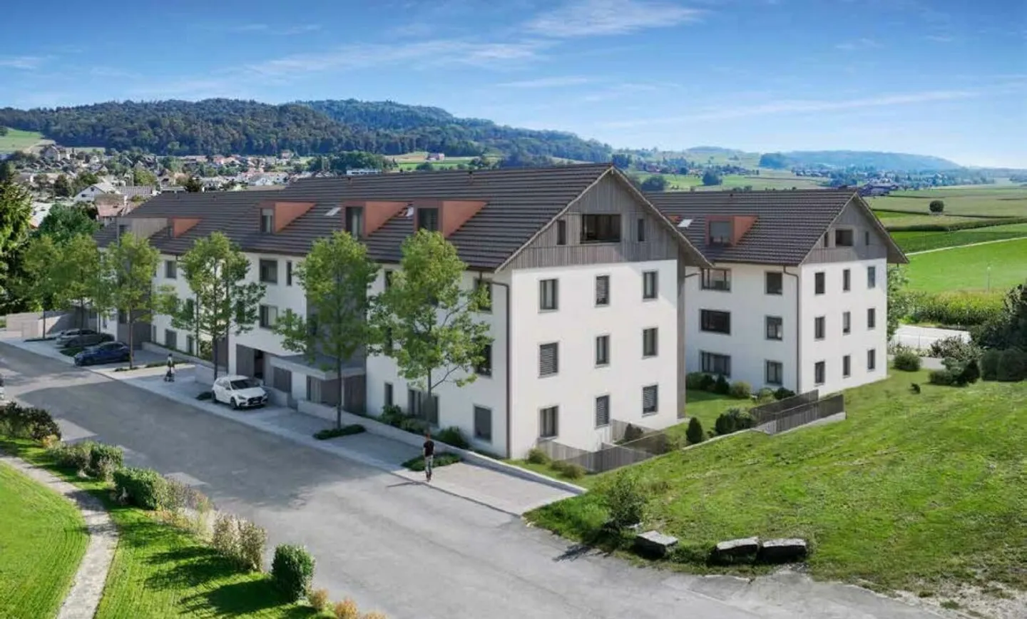 Modern 3.5-room penthouse apartment in the new construction project "Im Feld" in Othmarsingen - Photo 1 of 4