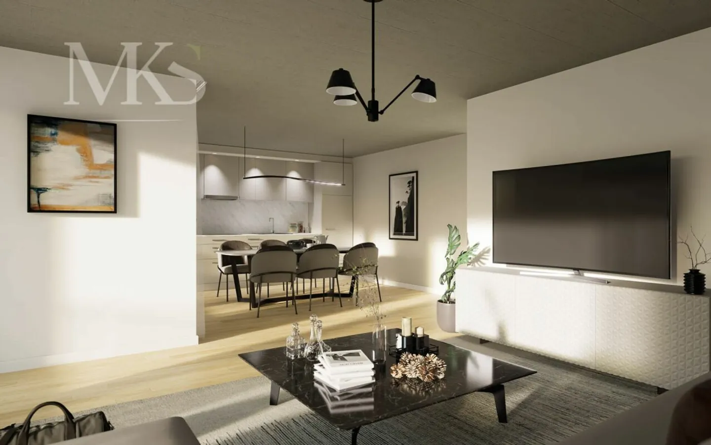 Appartement spacieux de 3,5 pièces dans le nouveau bâtiment à Visp (89 m2) - Photo 3 sur 8