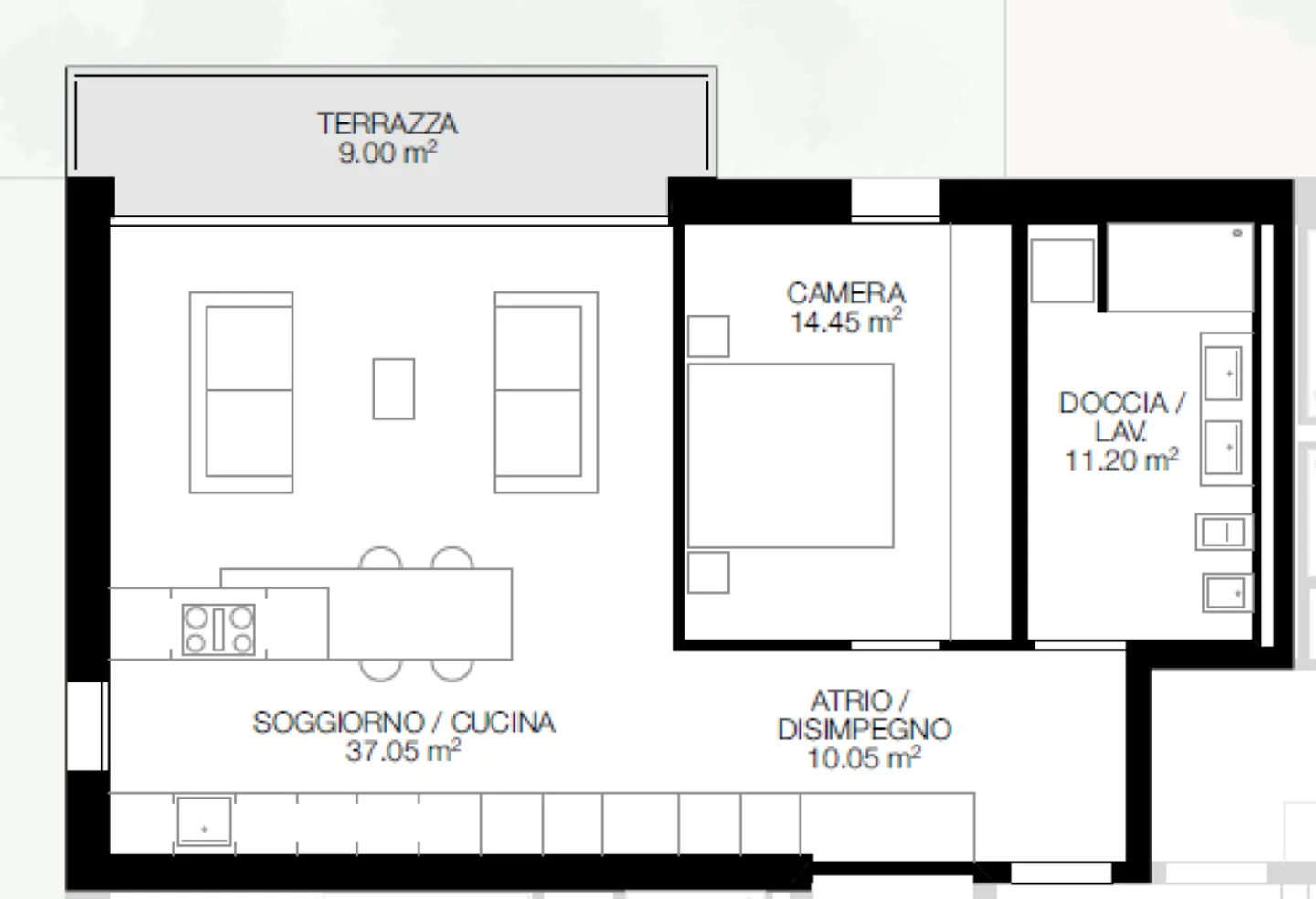 Bright 2.5 high-standard apartment with generous covered terrace - Photo 3 of 10