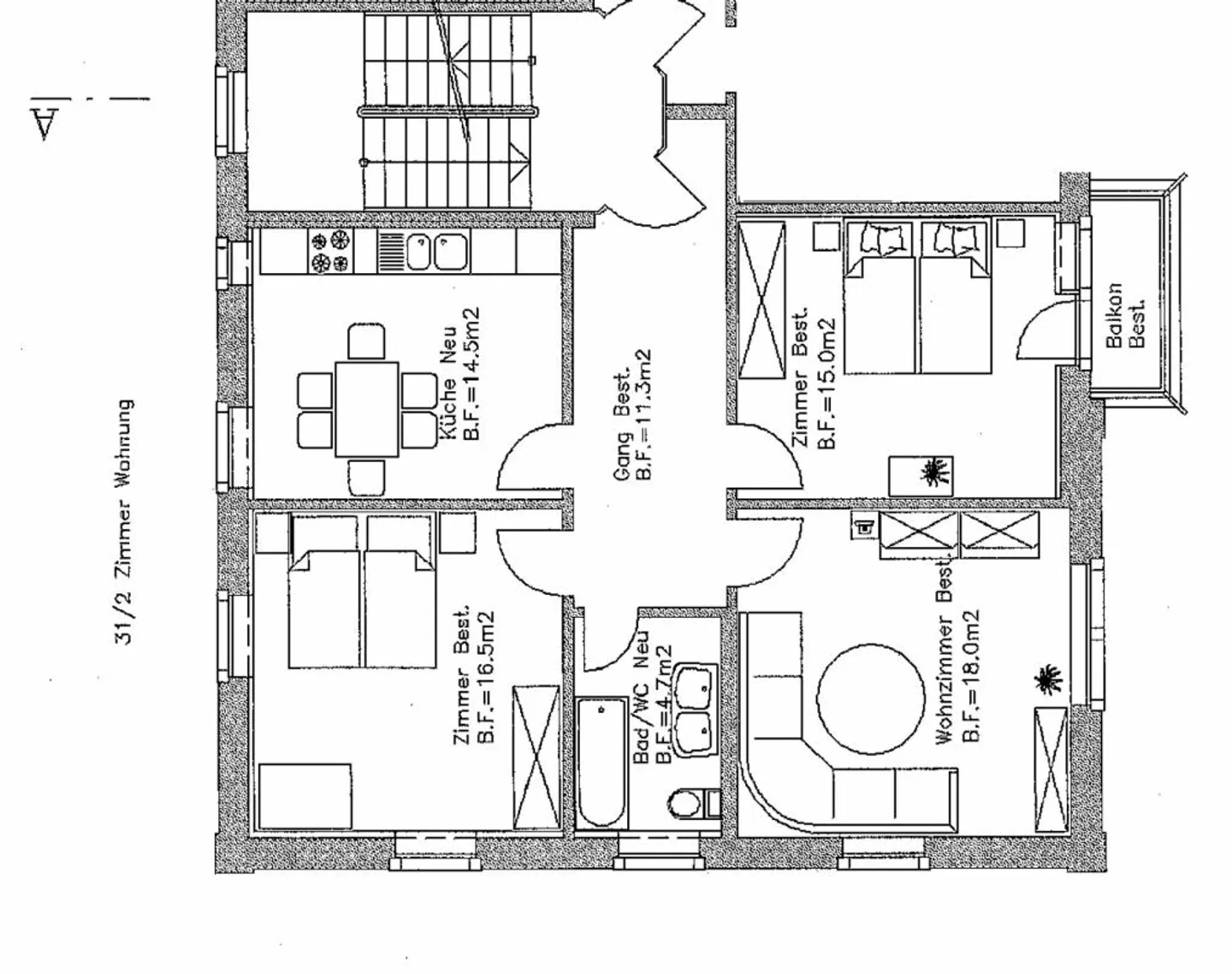 Appartement spacieux de 3.5 pièces avec balcon - Photo 10 sur 11