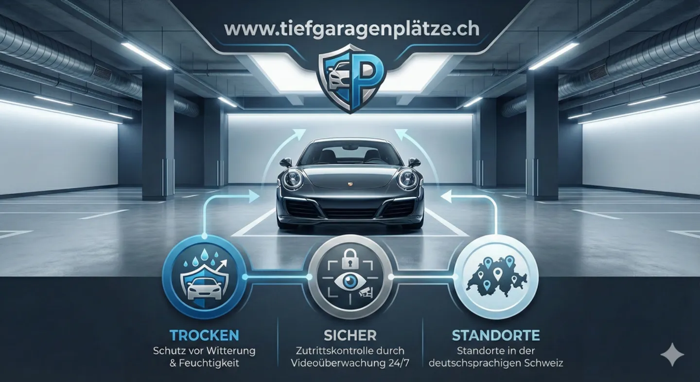 Tiefgaragenplätze in der Überbauung Hinzihöfli in Grenchen zu vermieten - kameraüberwacht - Foto 1 von 1