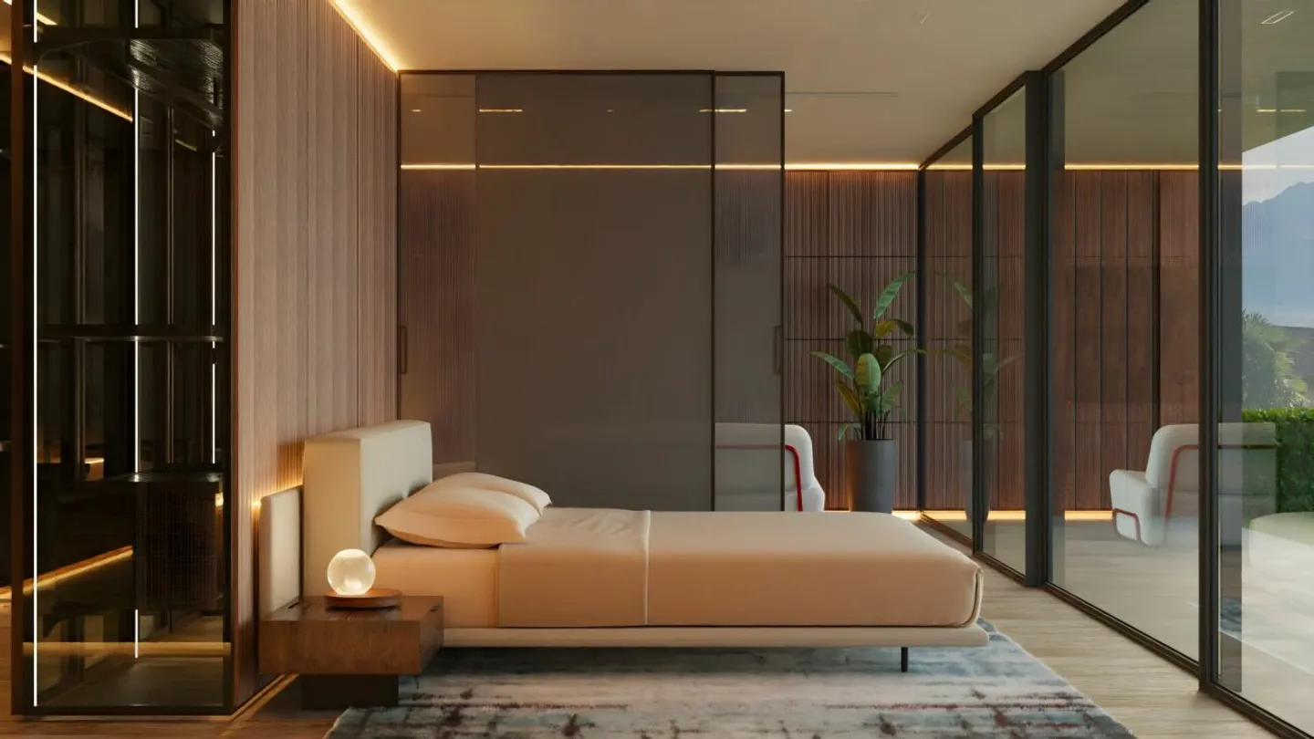 BRIONE S/MINUSIO - Moderne Reihenvilla mit privatem Garten - Foto 9 von 11