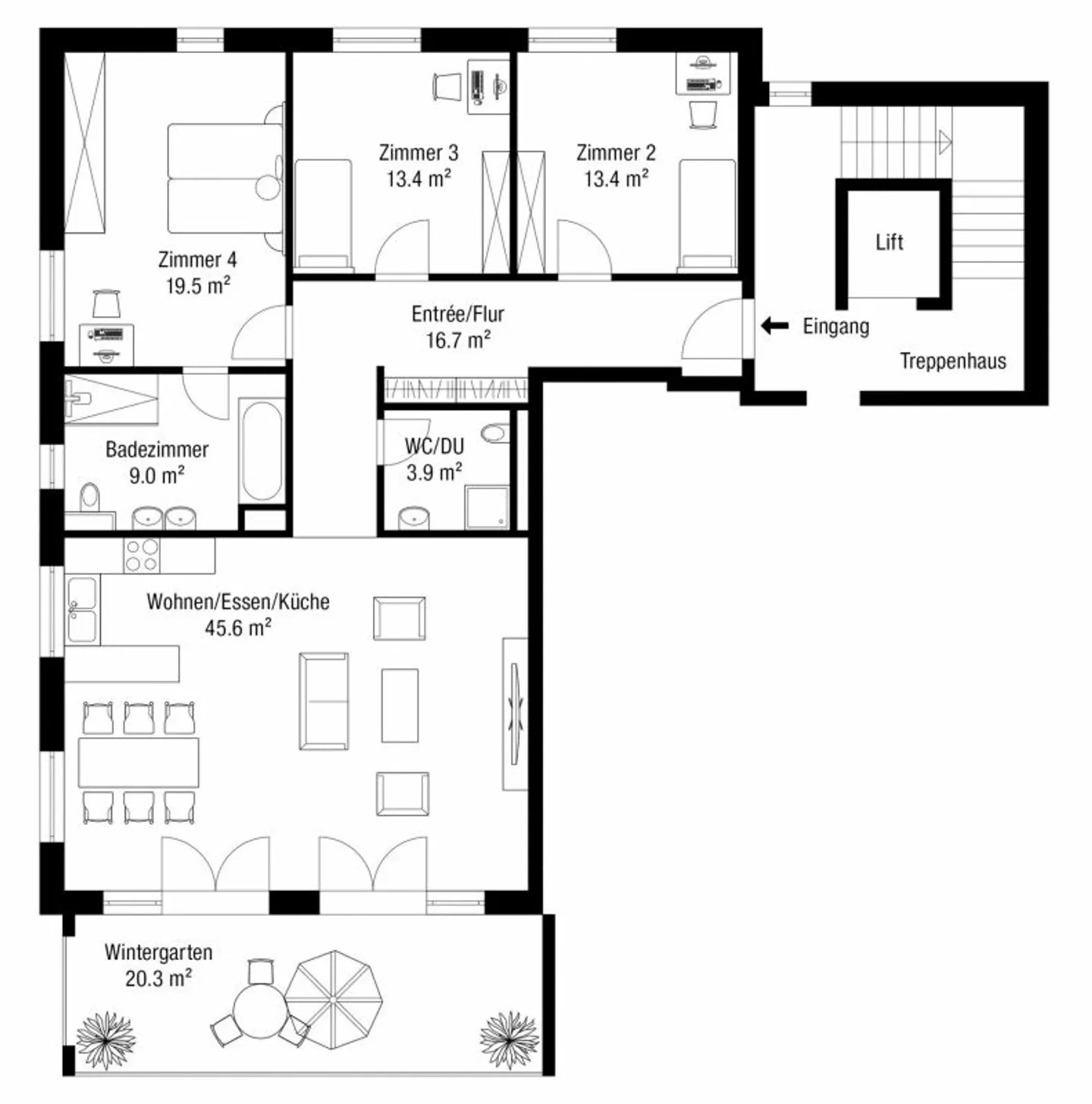 Helle 4.5-Zimmer-Wohnung mit Balkon - Foto 10 von 10