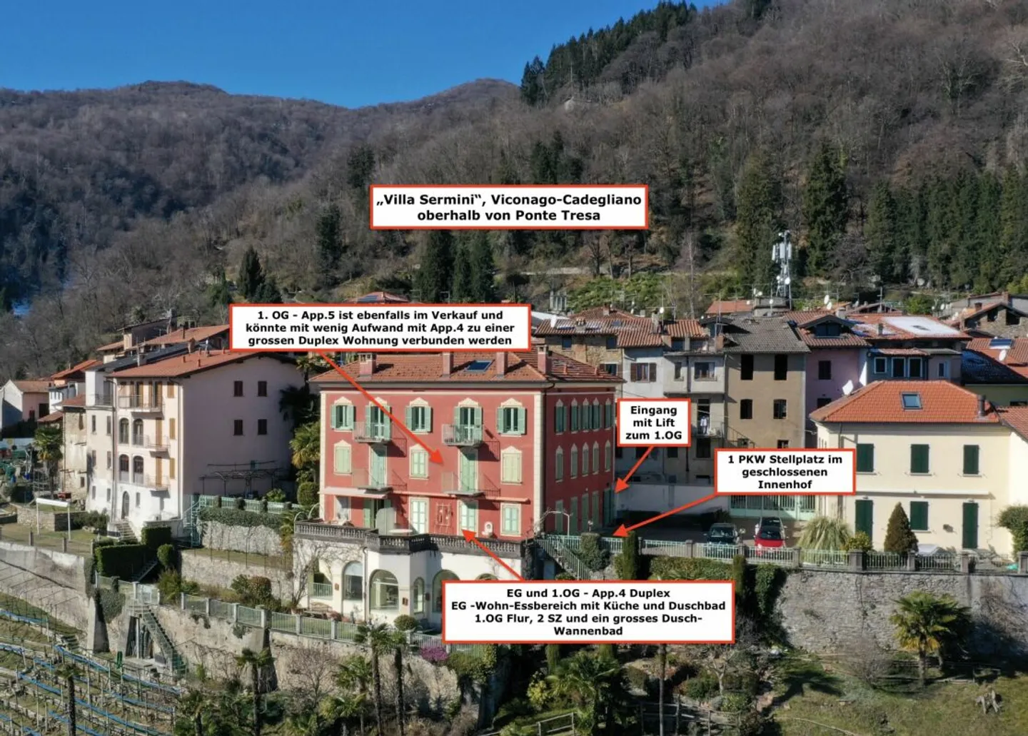 Exclusive Duplex Apartment in the Most Beautiful Sunny Location of Viconago-Cadegliano - Photo 2 of 13
