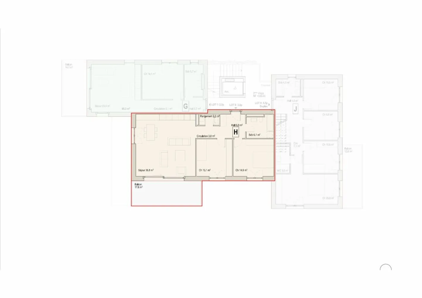 Les Carrels - 3.5 Room Apartment Lot 8/H - Photo 9 of 9
