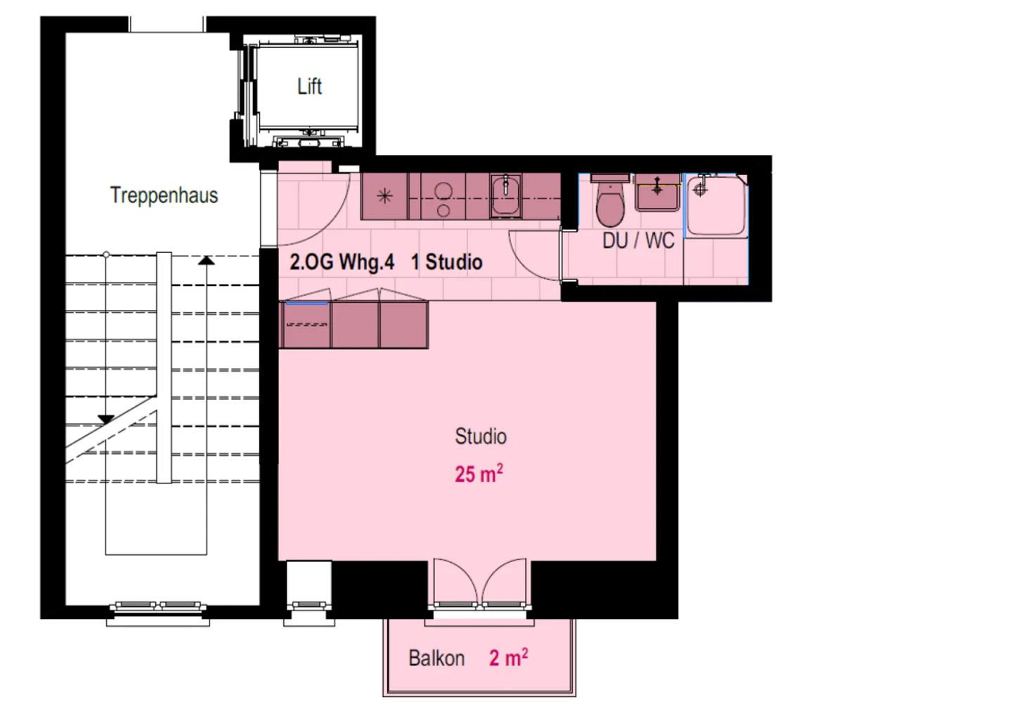 Studio 1.5 camere nel trendy Bruchquartier - Foto 12 di 13