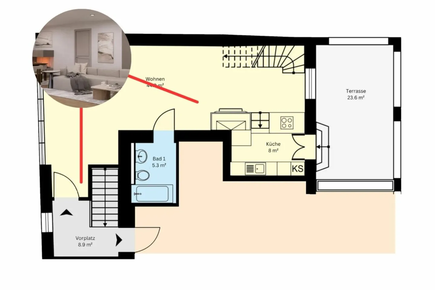 FRENKENDORF NUOVA COSTRUZIONE | Maisonette con comfort abitativo, apertura e possibilità di ritiro - Foto 5 di 8