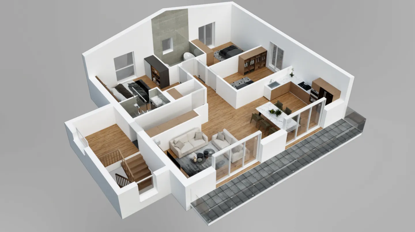 4.5-room apartment in the attic at Les Neyres - Photo 2 of 6