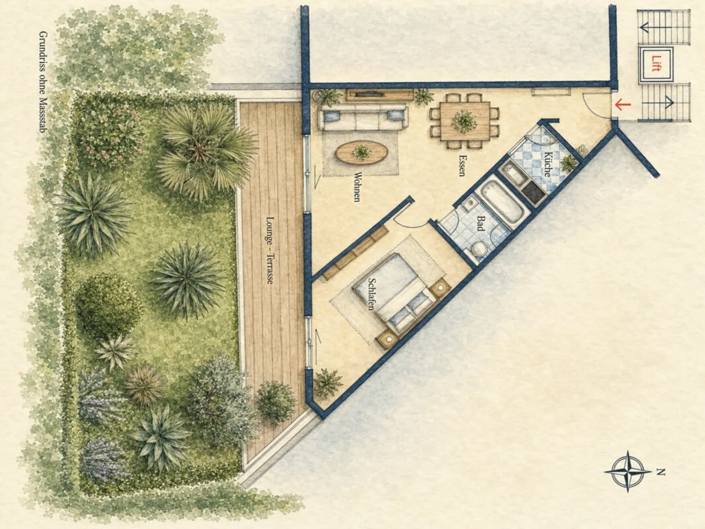 Elegant holiday apartment with large terrace, communal pool and direct lake access - Photo 12 of 13